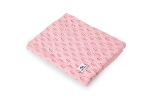 Kocyk MIKO BABY ażur Różowy